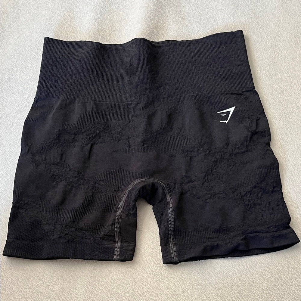 Gymshark Black Textured Athletic Shorts